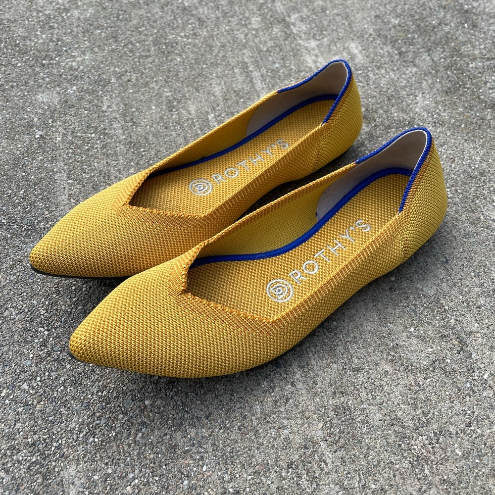 Rothy’s The Point Flats Marigold // Size 6 // Like New